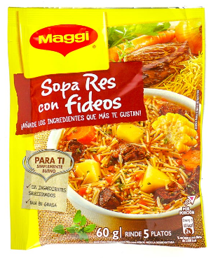 SOPA RES CON FIDEOS MAGGI