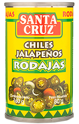 CHILE JALAPEÑO RODAJAS SANTA CRUZ 160G