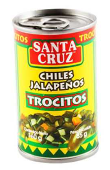 CHILE JALAPEÑO TROCITOS SANTA CRUZ 160G